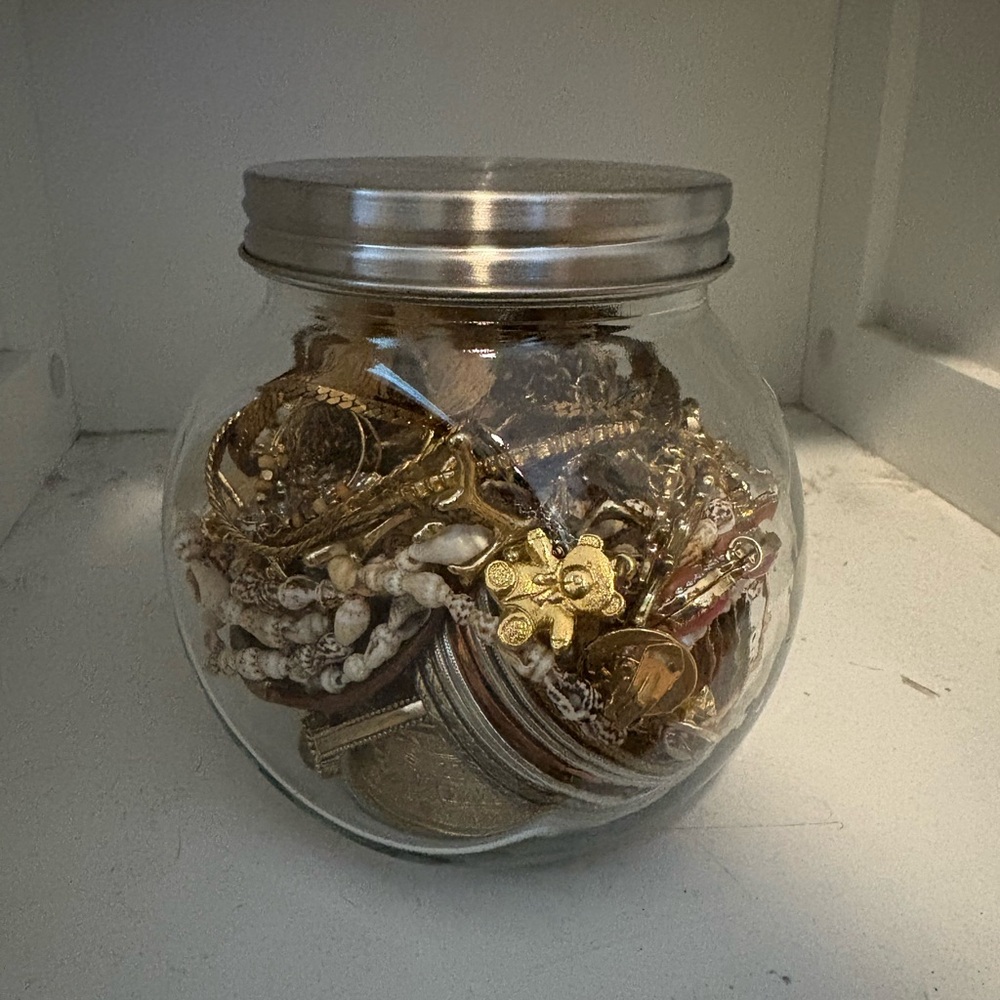 Mystery Assorted Gold Jewelry Jar
